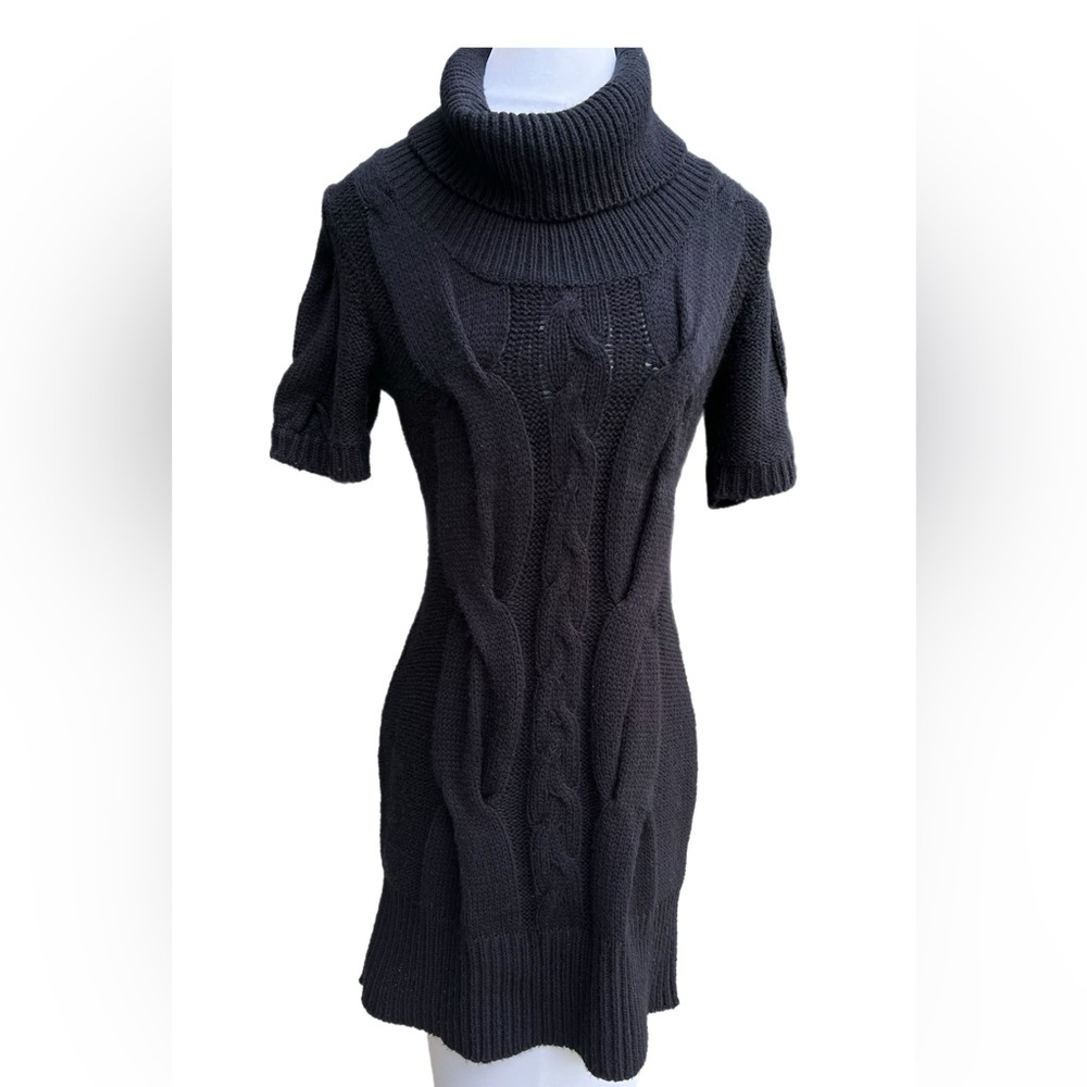 Romeo & Juliet Couture Medium Black Cable Knit Dress Great Condition - Picture 2 of 9